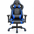Ergonomischer Gamingstuhl in Rennsitzform Schwarz/Blau, 68 x 68 x 123–133 cm