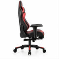Gamingstuhl Schwarz/Rot aus PU-Kunstleder, 70 x 70 x 128–138 cm